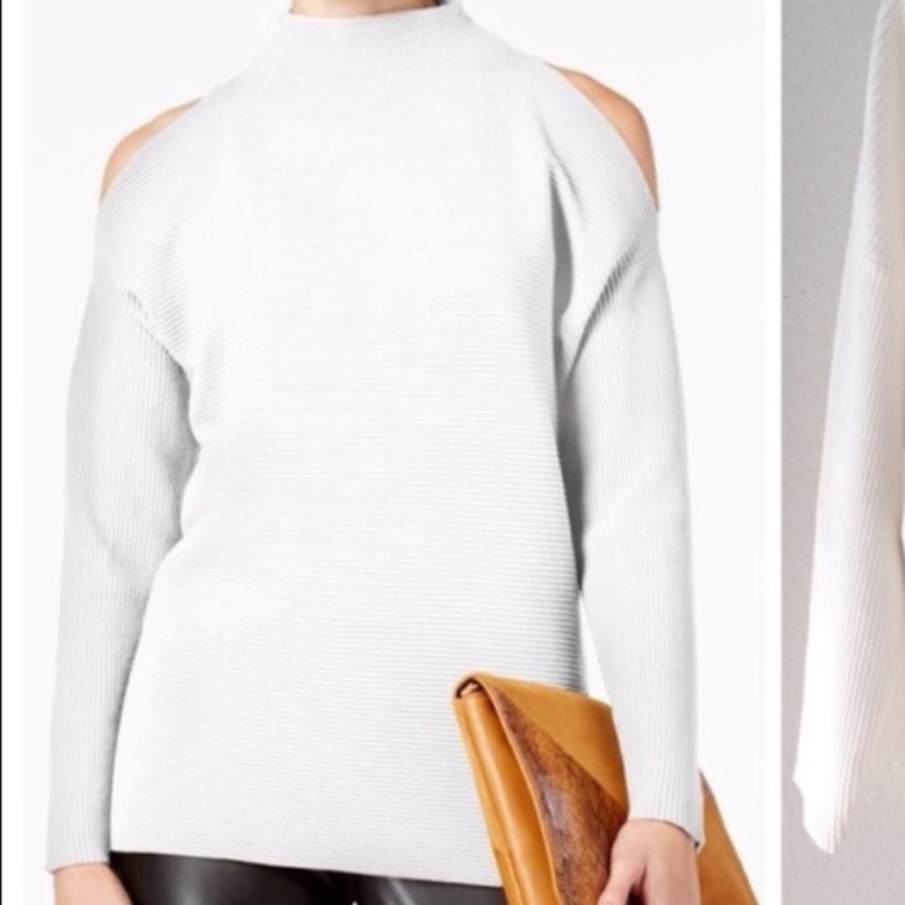 thick and nice cut Cold shoulder sweater